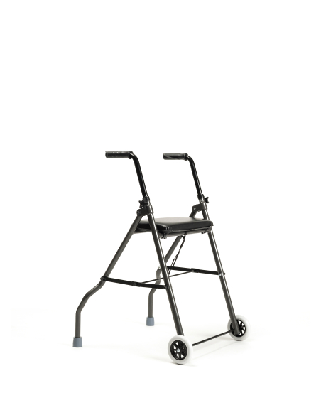 ROLLATOR 2 ROUES ALU TWIN - LIGHT GRIS CARBONE Conditionnement par 2