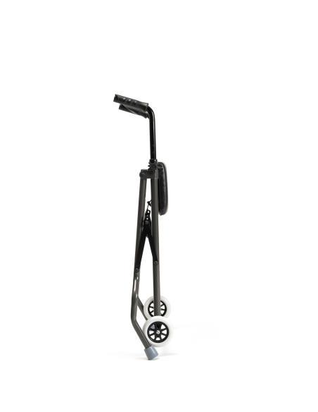 ROLLATOR 2 ROUES ALU TWIN - LIGHT GRIS CARBONE Conditionnement par 2