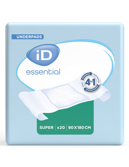 ID ESSENTIAL UNDERPADS 90X180CM SUPER 4X20U