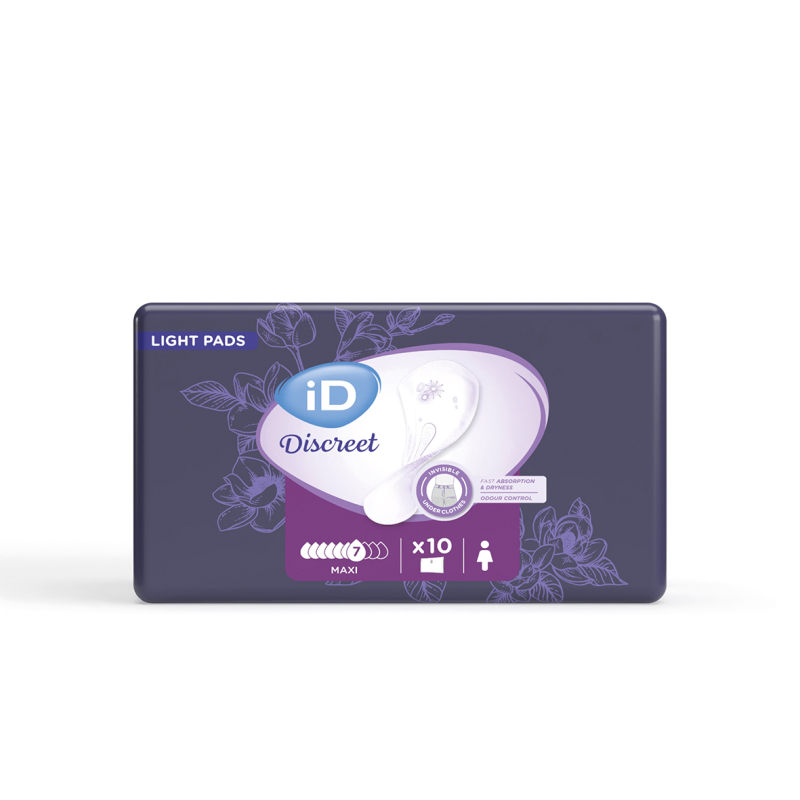 ID DISCREET LIGHT PADS WOMEN MAXI 12X10U