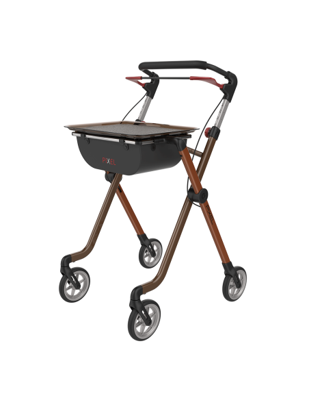 PLATEAU BRUN LAVABLE POUR ROLLATOR PIXEL