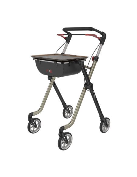 PLATEAU BRUN LAVABLE POUR ROLLATOR PIXEL