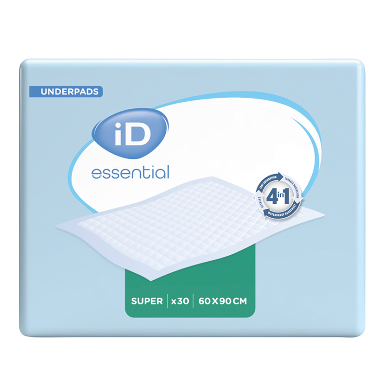 ID ESSENTIAL UNDERPADS 60X90CM SUPER...