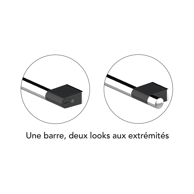 BARRE APPUI 300MM ONYX DUO BLACK AKW