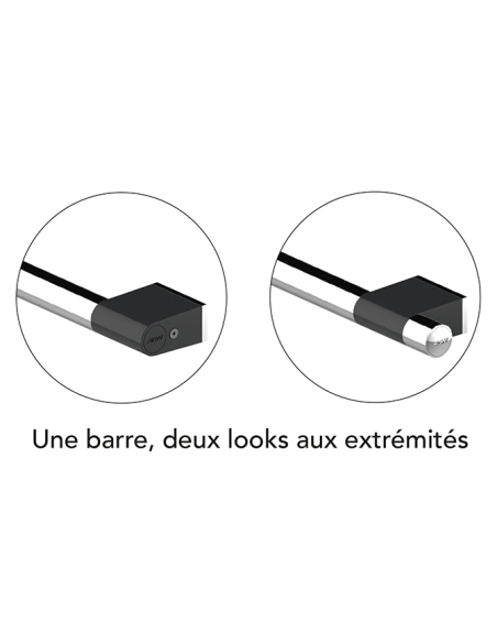 BARRE APPUI 300MM ONYX DUO BLACK AKW