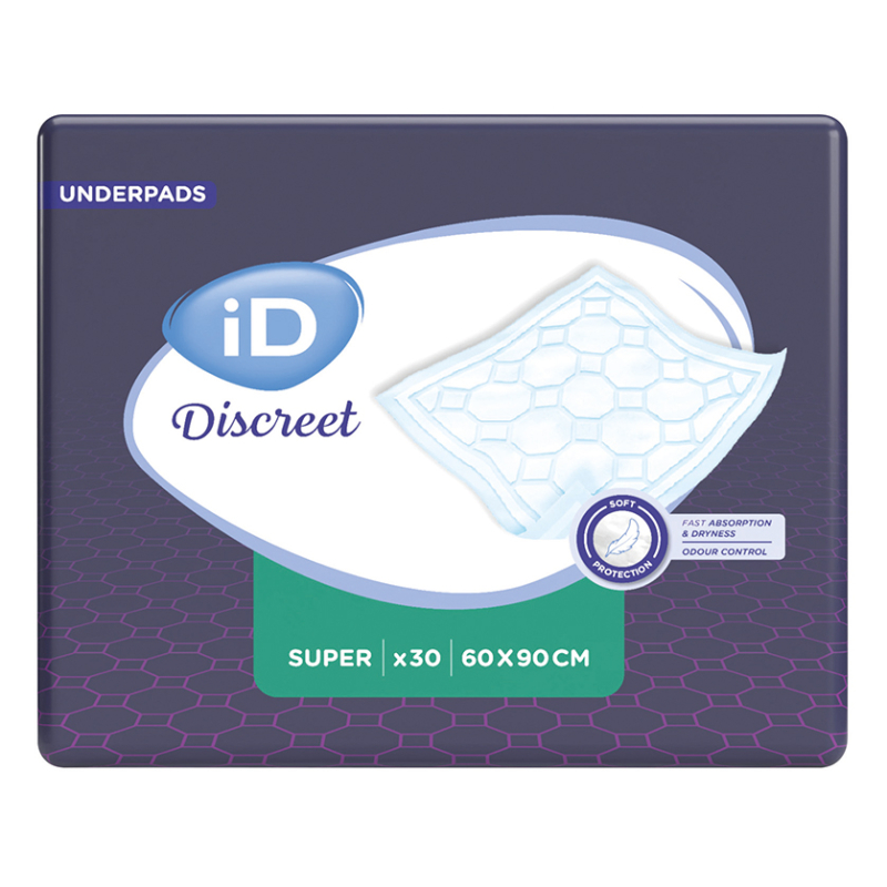 ID DISCREET UNDERPADS 60X90CM SUPER...