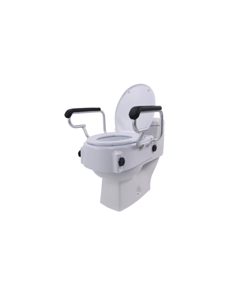 Rehausse WC réglable en hauteur - accoudoirs