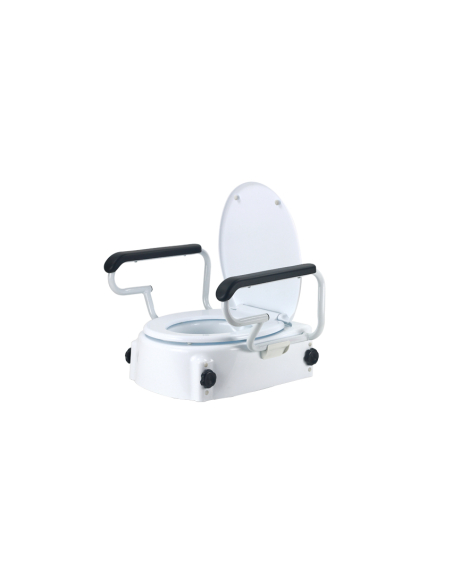 Rehausse WC réglable en hauteur - accoudoirs