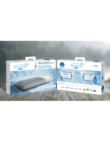 OREILLER THERMOREGULATEUR 70X40 HOUSSE ICE