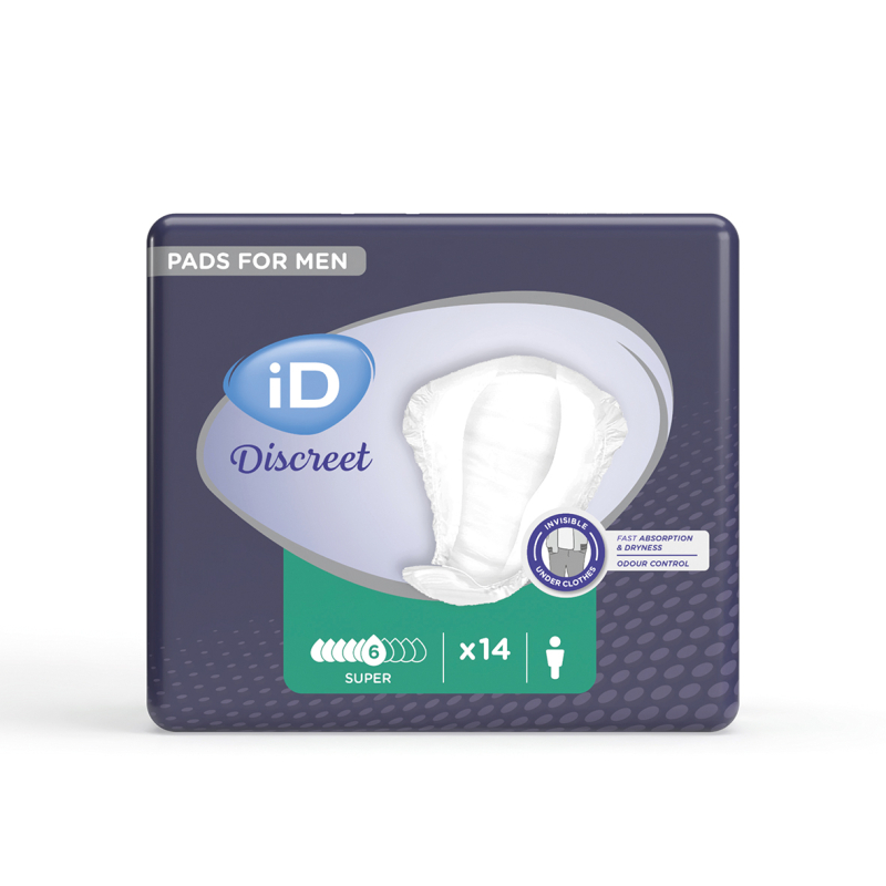 ID DISCREET LIGHT PADS MEN SUPER 12X14U