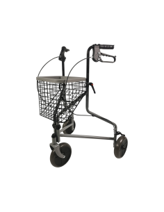 Rollator 3 roues acier pliant avec panier amovible