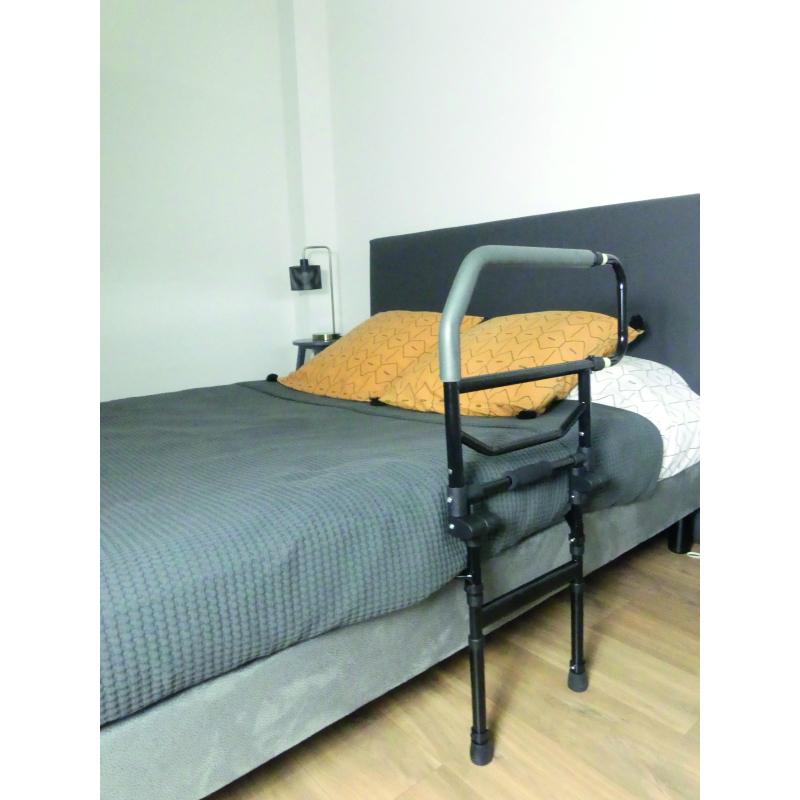 Barrière de lit escamotable sur pied