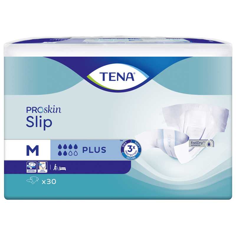 TENA SLIP PROSKIN PLUS MEDIUM 3X30U