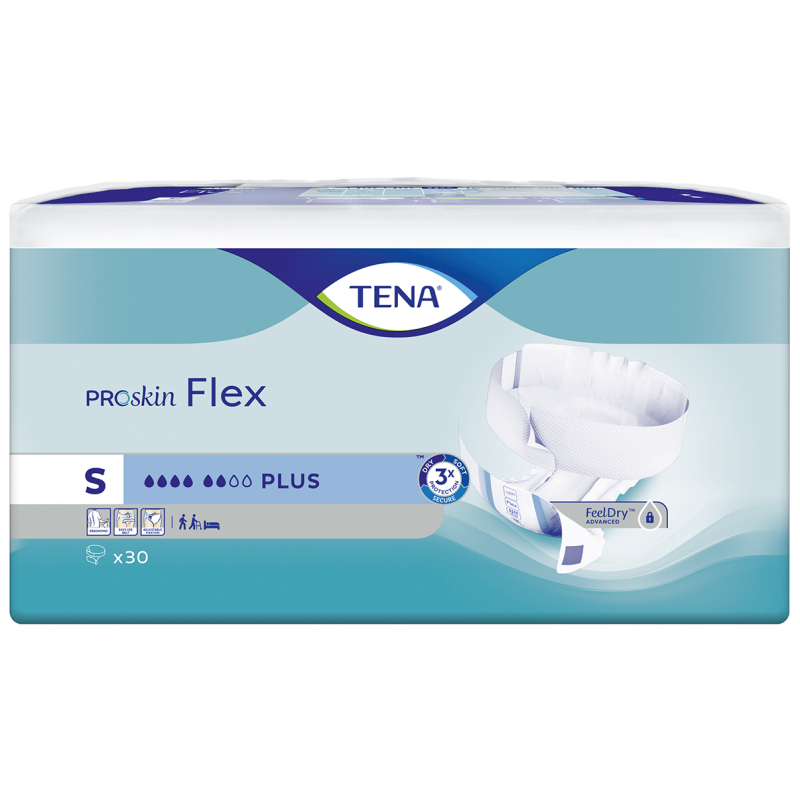 TENA FLEX PROSKIN PLUS SMALL 3X30U