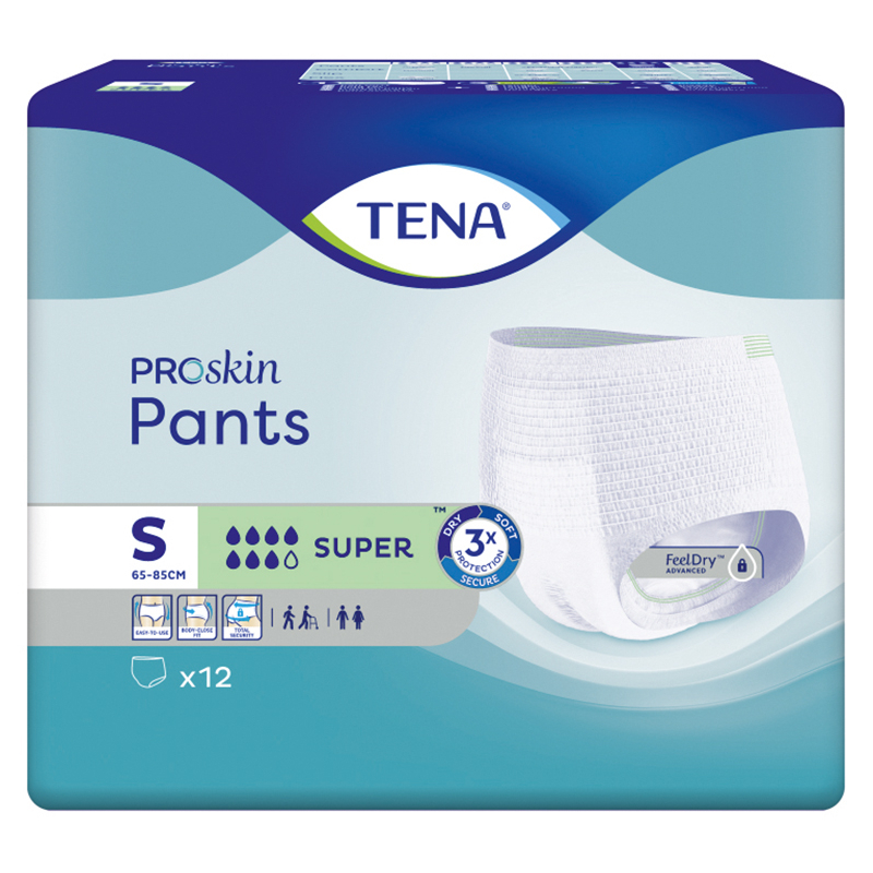 TENA PANTS PROSKIN SUPER SMALL 4X12U
