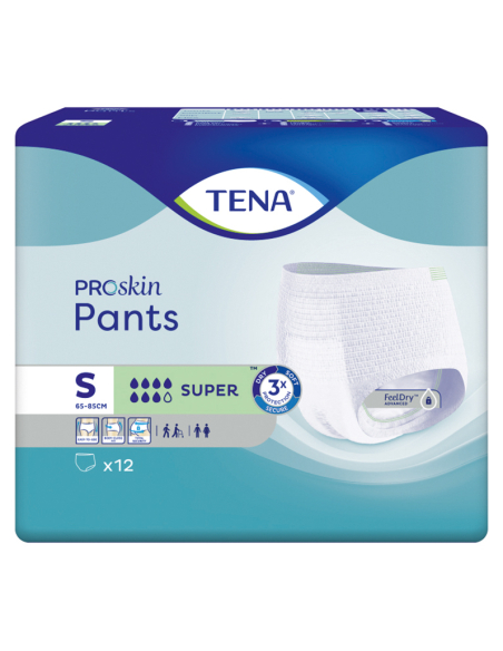 TENA PANTS PROSKIN SUPER SMALL 4X12U