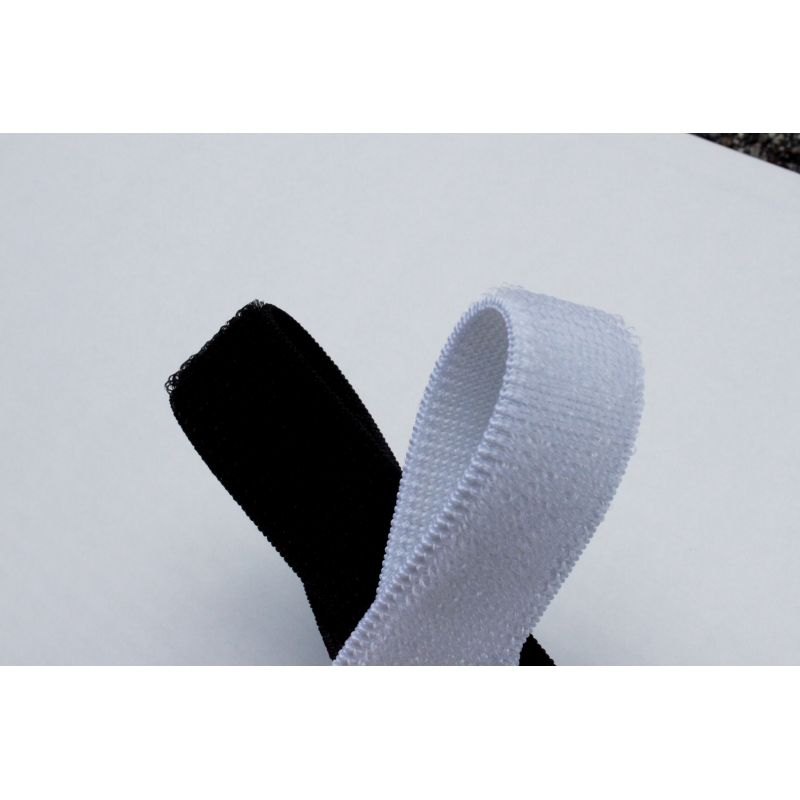 VELOURS ELASTIQUE ÉCO - Blanc - 50 mm...