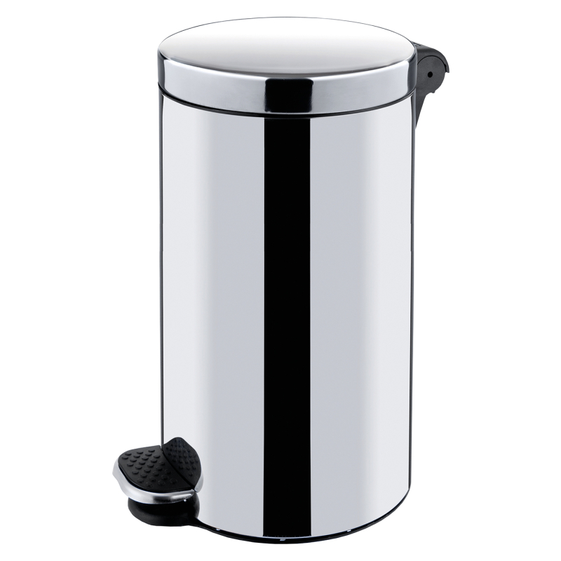 POUBELLE PEDALE METAL 30L INOX