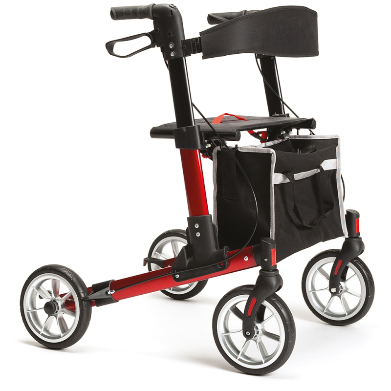 ROLLATOR 4 ROUE QUAVA ROUGE