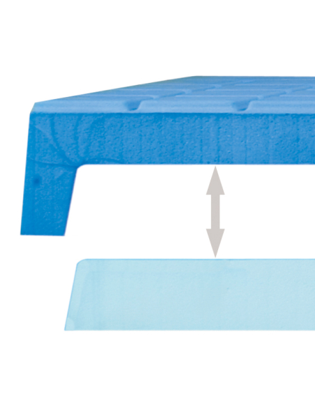 Matelas VISCOFLEX® LT P161MT housse intégrale POLYMAILLE® 90 x 200 cm, BOX palette [compressé]