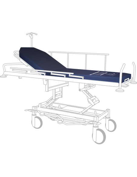Matelas VISCOFLEX® P161M BRANCARD housse POLYMAILLE® HD 70 x 190 x 12 cm, carton unit. [compressé]