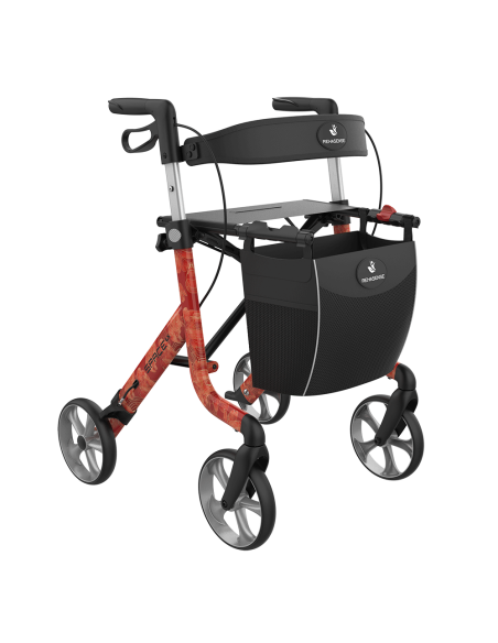 ROLLATOR SPACE LX ARTLINE Rouge Pivoine taille M 55cm