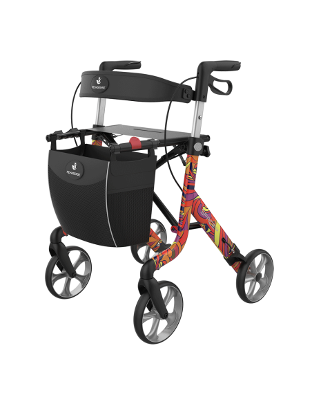 ROLLATOR SPACE LX ARTLINE Rouge Pivoine taille L 62 cm