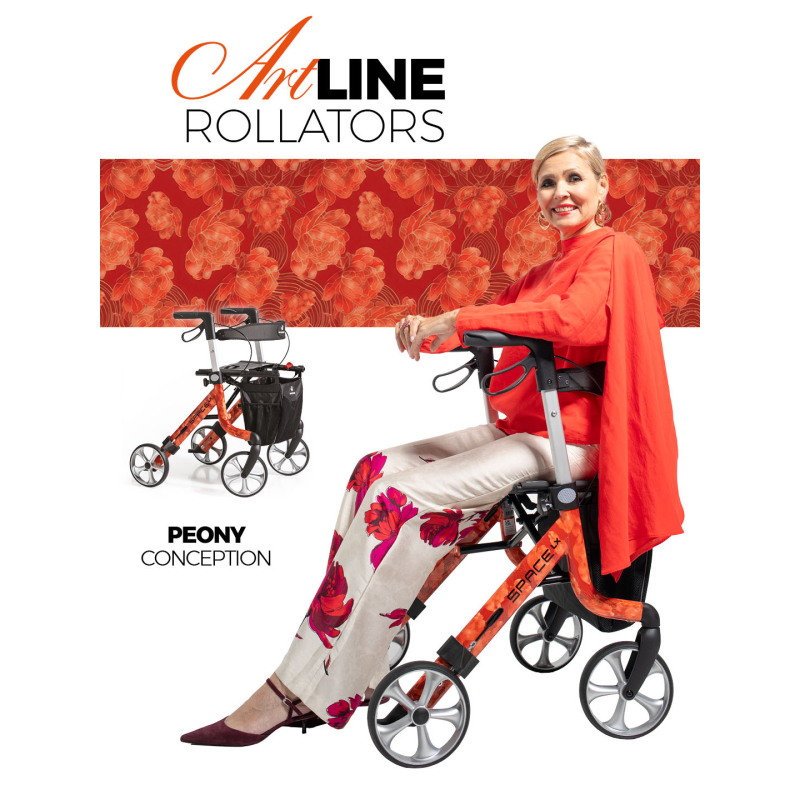 ROLLATOR SPACE LX ARTLINE Rouge...