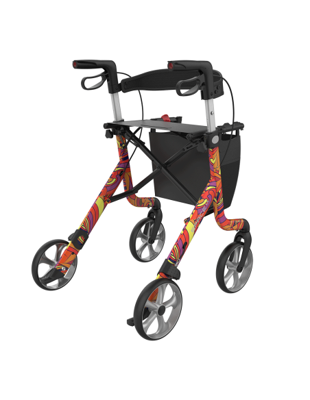ROLLATOR SPACE LX ARTLINE Flower taille M 55cm