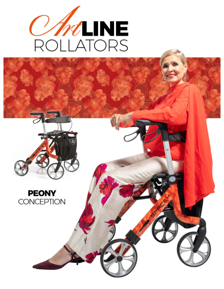 ROLLATOR SPACE LX ARTLINE Cheetah taille L 62 cm