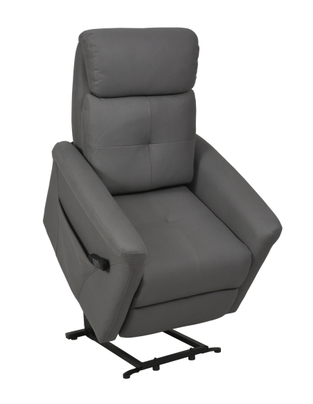 FAUTEUIL RELEVEUR BRUGES 1 MOTEUR GRIS FONCE