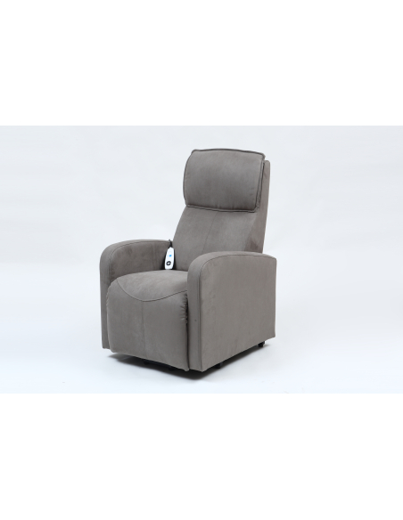 FAUTEUIL RELEVEUR DUBLIN 1 MOTEUR SUEDE GRIS ELEPHANT