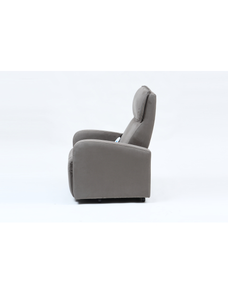 FAUTEUIL RELEVEUR DUBLIN 1 MOTEUR SUEDE GRIS ELEPHANT