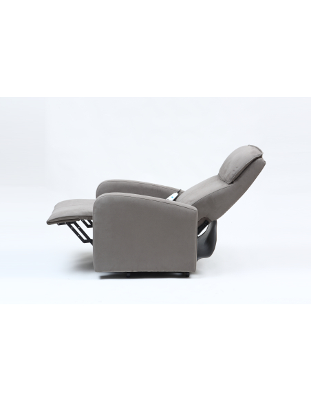 FAUTEUIL RELEVEUR DUBLIN 1 MOTEUR SUEDE GRIS ELEPHANT