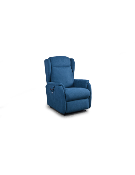 FAUTEUIL RELEVEUR CAGLIARI 2 MOTEURS (à oreilles) BLEU PETROLE