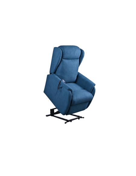 FAUTEUIL RELEVEUR CAGLIARI 2 MOTEURS (à oreilles) BLEU PETROLE