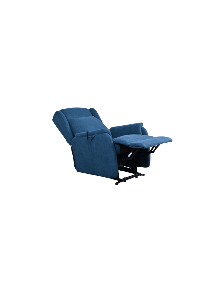 FAUTEUIL RELEVEUR CAGLIARI 2 MOTEURS (à oreilles) BLEU PETROLE