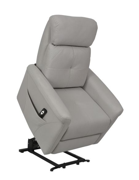 FAUTEUIL RELEVEUR BRUGES 2 MOTEURS GRIS CLAIR