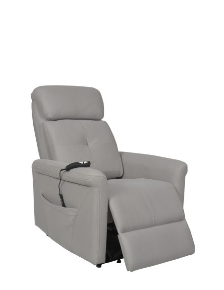 FAUTEUIL RELEVEUR BRUGES 2 MOTEURS GRIS CLAIR