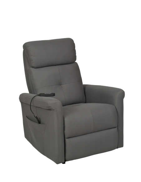FAUTEUIL RELEVEUR BRUGES 2 MOTEURS GRIS FONCE