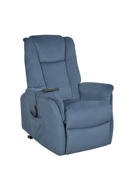 FAUTEUIL RELEVEUR EMERAUDE 2 MOTEURS BLEU FONCE