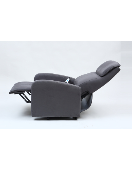 FAUTEUIL RELEVEUR DUBLIN 2 MOTEURS GRIS CENDRE FONCE