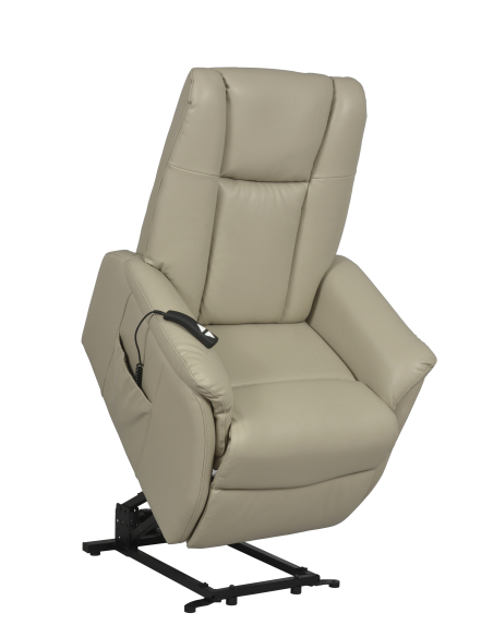 FAUTEUIL RELEVEUR EMERAUDE 2 MOTEURS VINYLE SILIBEIGE