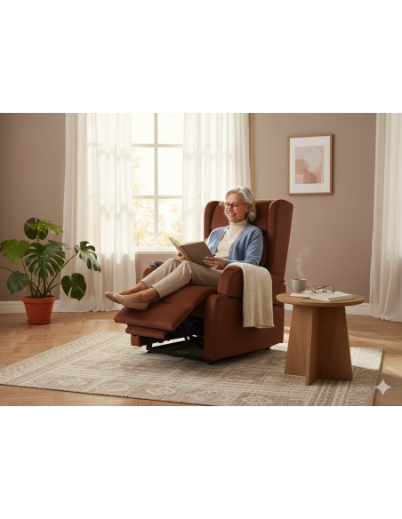 FAUTEUIL RELEVEUR CANBERRA 2 MOTEURS TERRACOTTA