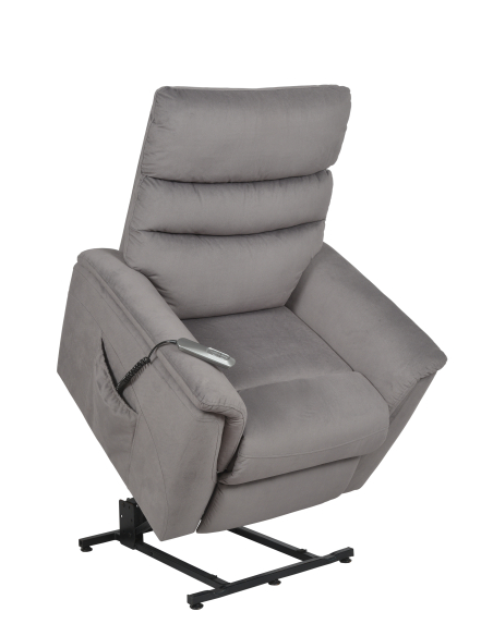 FAUTEUIL RELEVEUR MUNICH GRANDE TAILLE 2 MOTEURS GRIS