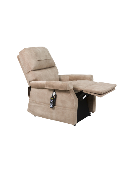 FAUTEUIL RELEVEUR CONFORT PREMIUM 2 MOTEURS CHAMOIS (TC 6 BOUTONS)