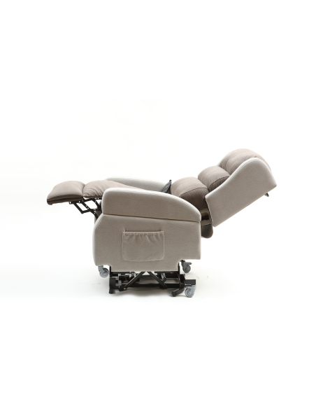 FAUTEUIL RELEVEUR WELLINGTON 1 MOTEUR+FONCTION LIFT BI - COULEURS (Eléphant - Gris Clair)