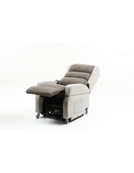 FAUTEUIL RELEVEUR WELLINGTON 1 MOTEUR+FONCTION LIFT BI - COULEURS (Eléphant - Gris Clair)