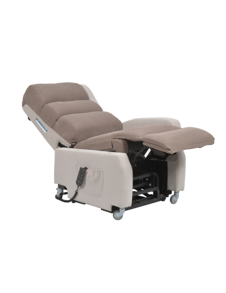 FAUTEUIL RELEVEUR WELLINGTON 1 MOTEUR+FONCTION LIFT BI - COULEURS (Eléphant - Gris Clair)
