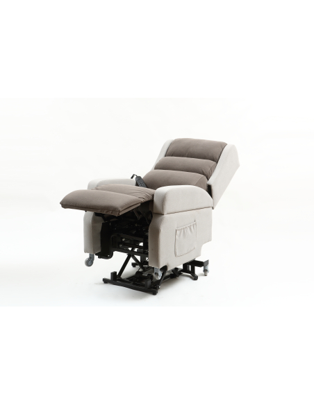 FAUTEUIL RELEVEUR WELLINGTON 1 MOTEUR+FONCTION LIFT BI - COULEURS (Eléphant - Gris Clair)